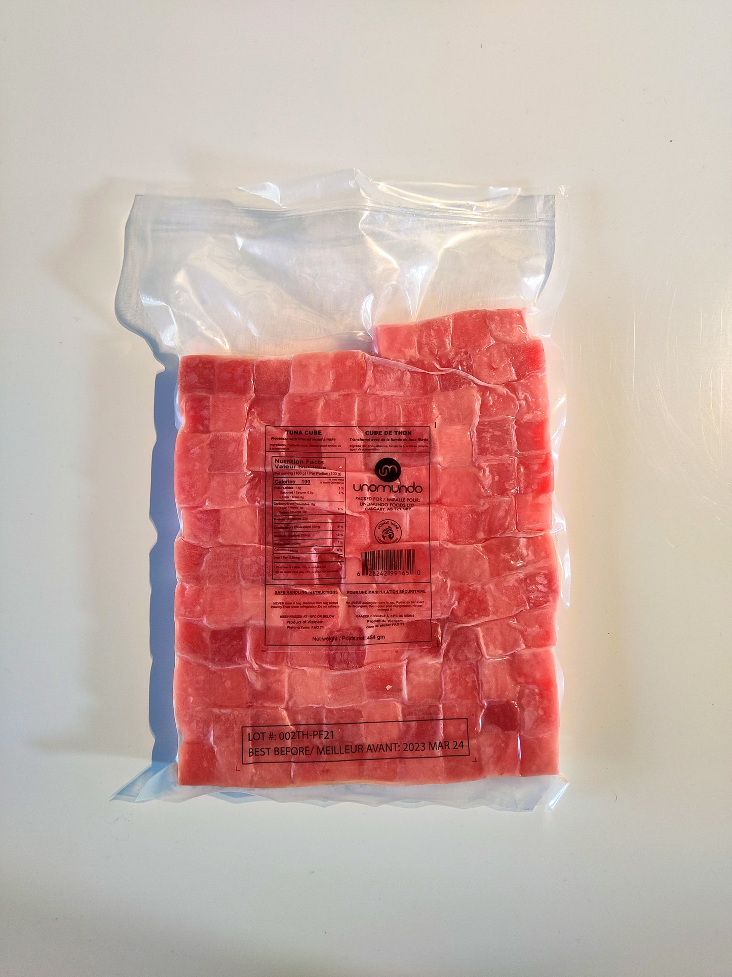 Thon en cube à poke (1LB)